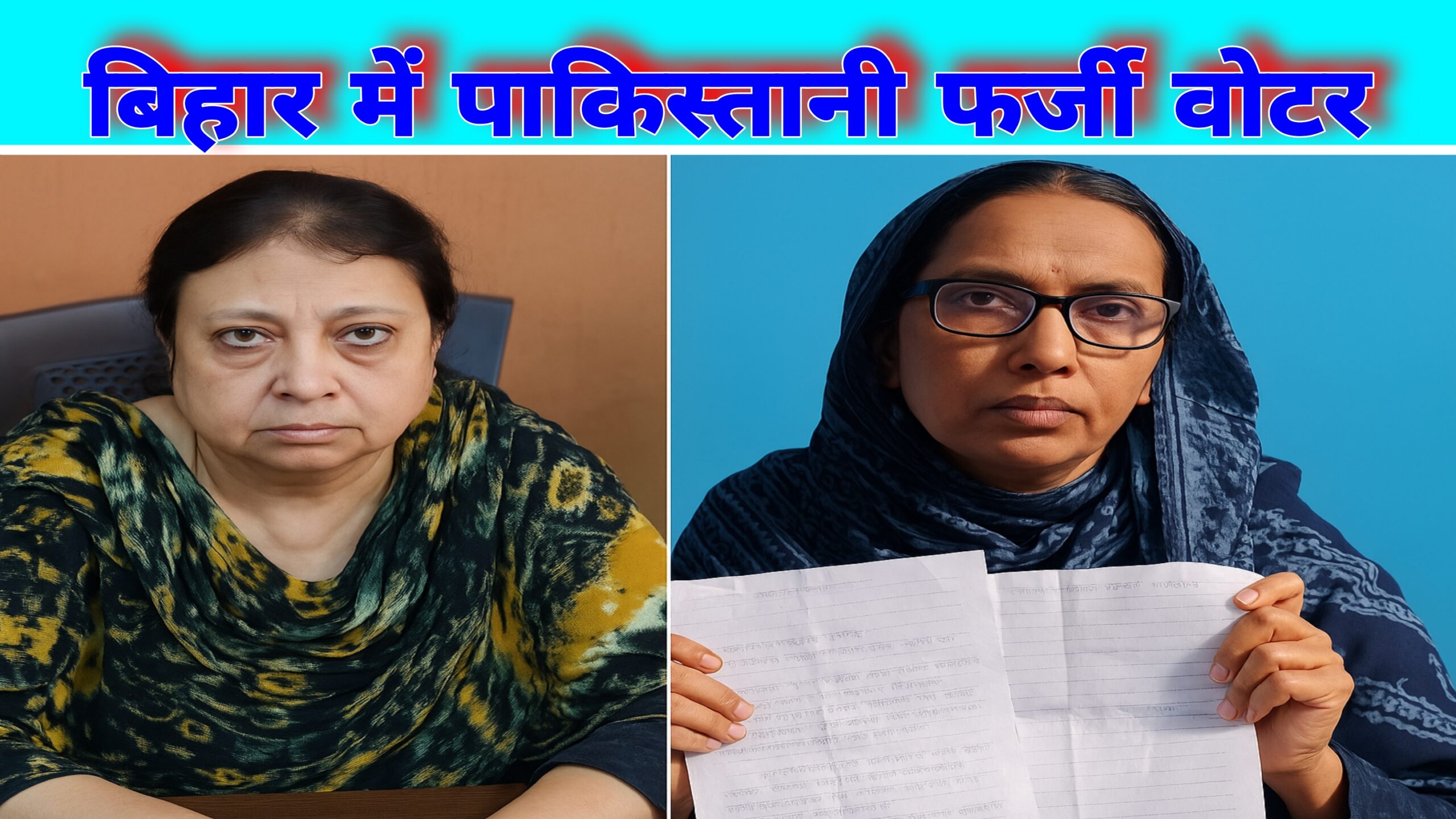 Pakistani Voters in Bihar : Pakistani woman in Bhagalpur caught with fake Aadhaar and voter ID