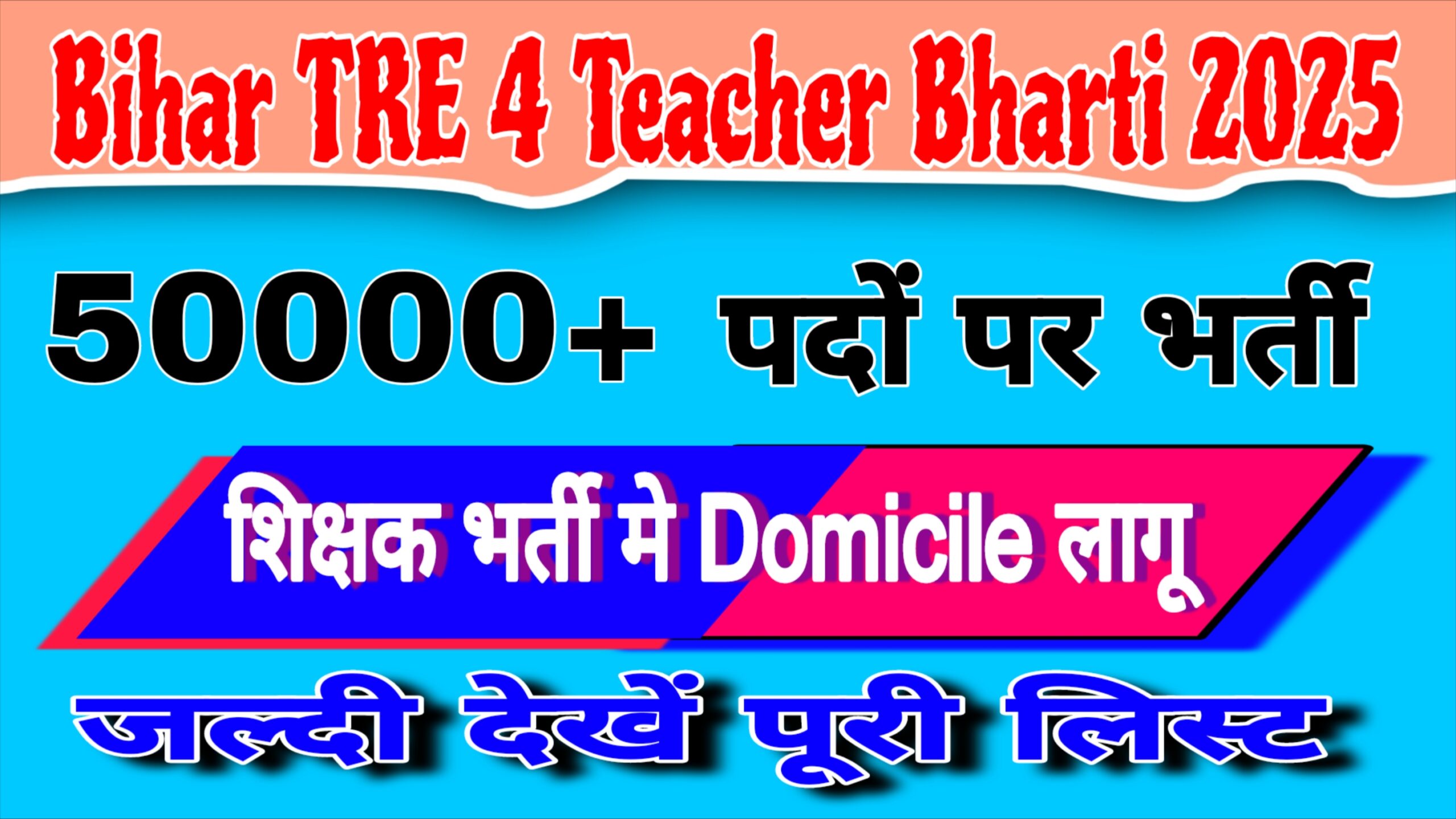 Bihar TRE 4 Teacher Recruitment 2025 Notification for 50,000+ Posts