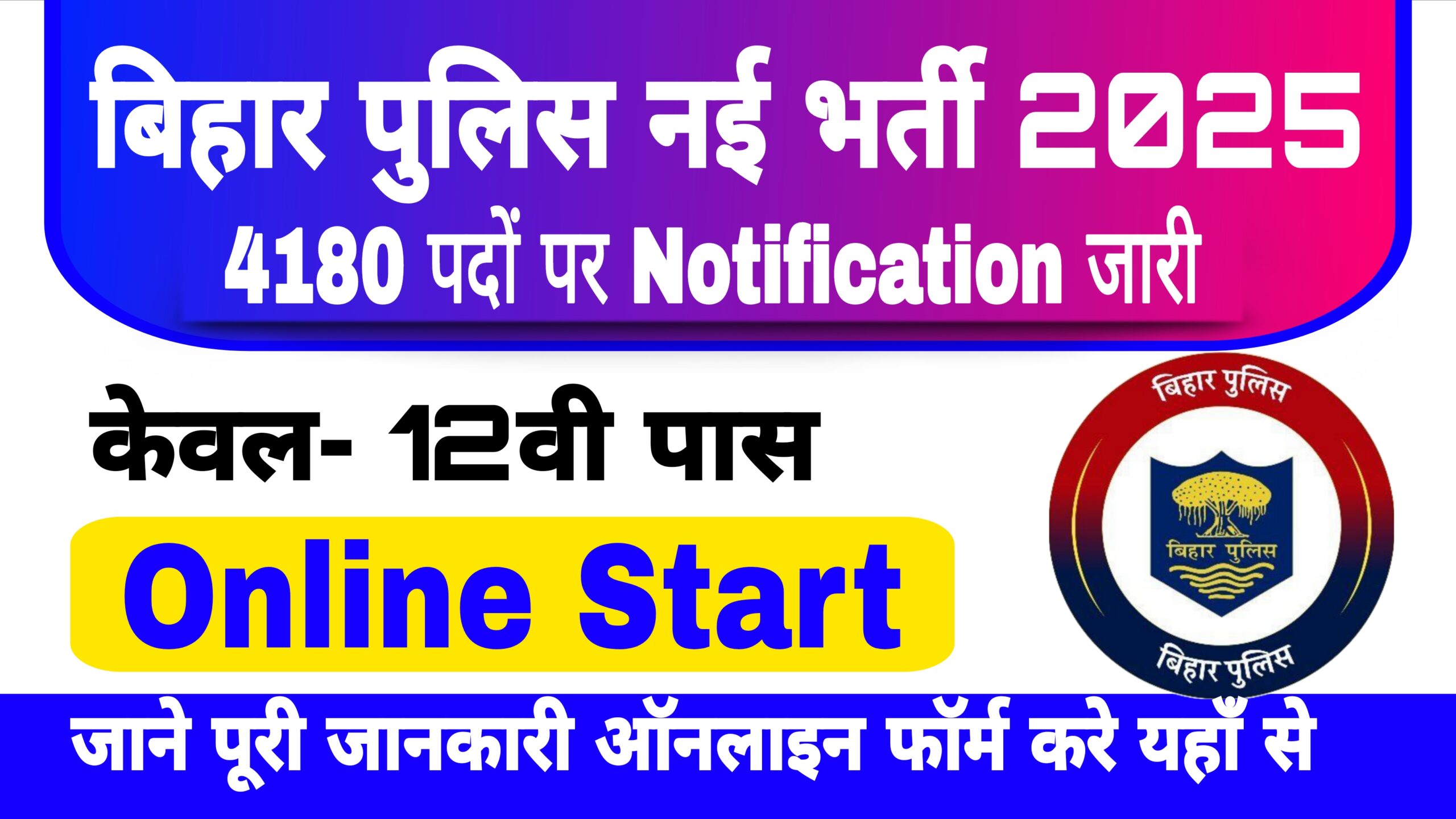 Bihar CSBC Constable Recruitment 2025 Apply online for Bihar Police 4128 Constable Posts 2025 – Prohibition, Warder & Mobile Squad