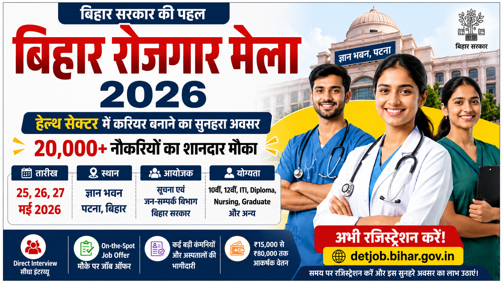 Bihar Rojgar Mela 2026 Health Job Fair Featured Image