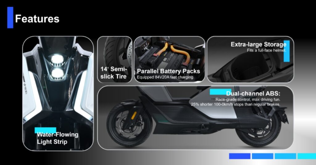 Keeway EZI Hypevolt Premium Features Including Dual ABS and Parallel Battery Packs