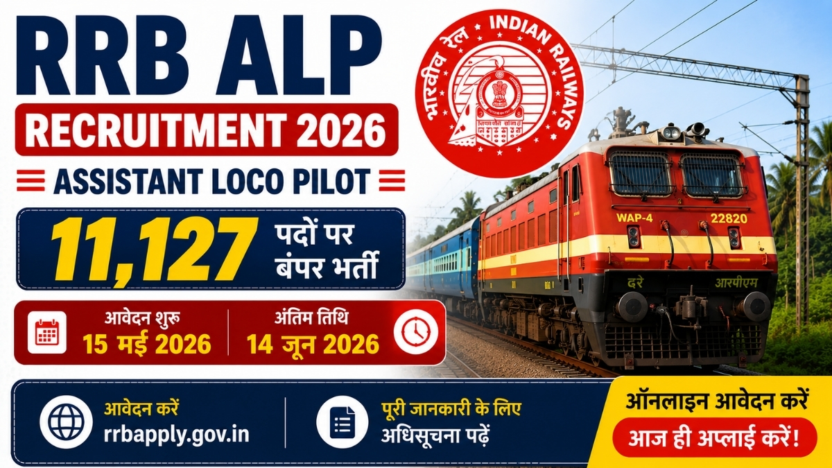 RRB ALP Recruitment 2026 Online Apply – 11,127 पदों पर रेलवे भर्ती शुरू