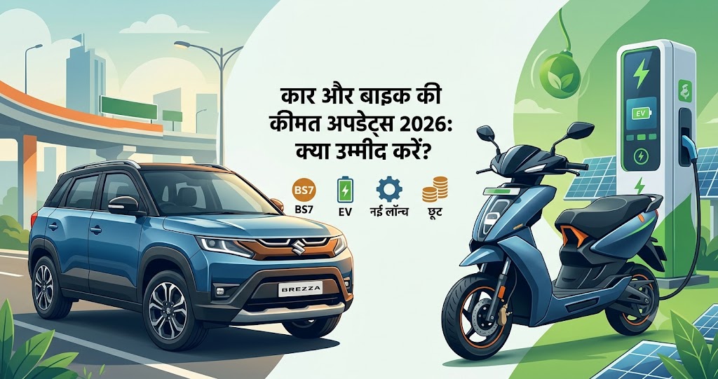 Car & Bike Price Updates 2026 भारत में नई कार और बाइक की कीमतों में बदलाव