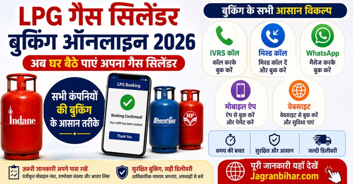 LPG Gas Cylinder Booking Online 2026 – घर बैठे आसान तरीके से गैस सिलेंडर बुक करें